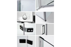 Душевая дверь в нишу Wasserkraft Aller Black 10H05LB 120 см - 3