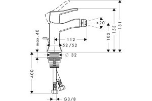 Смеситель Hansgrohe Metris Classic 31275000 для биде - 3