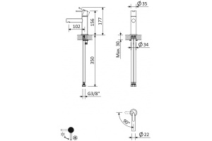 Смеситель для раковины Cezares Leaf хром, глянцевый (LEAF-LSM1-L-01-W0) - 2