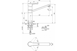 BA418AA WAVE Смеситель для кухни - 2