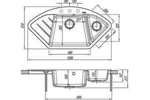 Мойка кухонная Florentina Веста мокко - 2