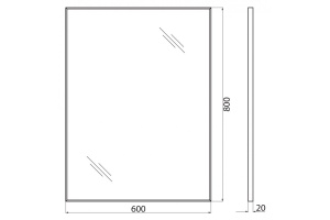Зеркало BelBagno SPC-AL-600-800 - 2
