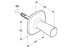Крючок Kludi Ambienta 5398405 - 2