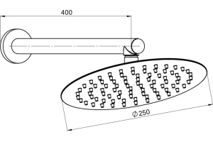 Верхний душ GPD черный матовый - 2