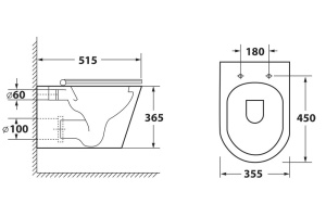 Унитаз подвесной Owl 1975 Ruta-H OWLT190304 безободковый - 3
