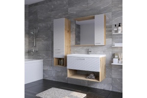 Тумба под раковину подвесная Stella Polar Ундина 70 белая - 3