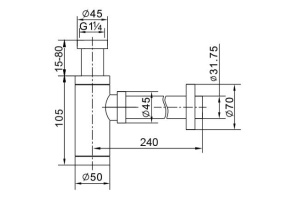 Сифон для раковин Gid G-54CH - 2