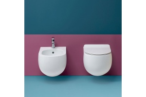 Kerasan Flo Биде подвесное 54х28,5см, с 1 отв.под смеситель, цвет: белый матовый - 3