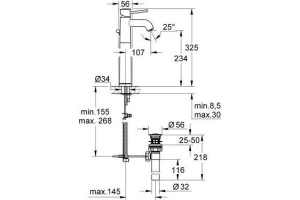 Смеситель Grohe BauClassic 32868000 для раковины - 3