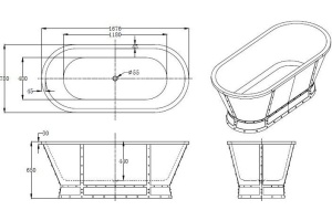 Акриловая ванна BelBagno BB35 - 2