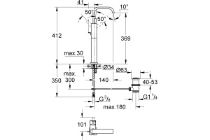 Смеситель Grohe Allure 32249000 для раковины - 3