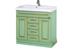 Тумба для комплекта Misty Vena 90 салатовая, патина