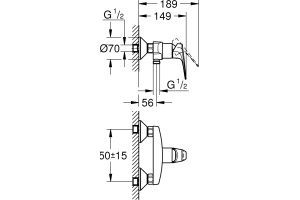 Смеситель Grohe BauFlow 23632000 для душа - 2