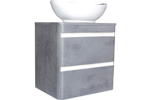 Тумба для комплекта Style Line Атлантика 70 Люкс Plus, подвесная, бетон тёмный - 3