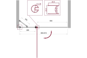 Шторка на ванну BelBagno UNO 80х150 профиль хром стекло рифленое - 3