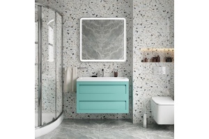 Тумба для комплекта Art&Max Platino 90, подвесная, светло-зеленая матовая - 2