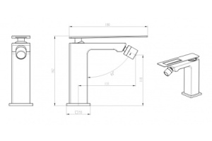 Смеситель для биде Boheme Q черный - 2