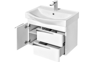 Тумба под раковину Aquaton Беверли 65 белый глянец - 3