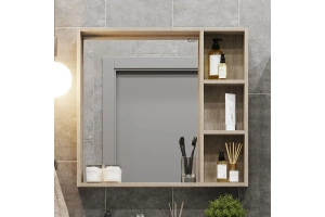 Зеркало-шкаф Onika Тимбер 70 светлое дерево - 2