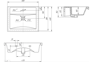 Раковина мебельная Onika Kirovit Фостер 50 белый (4630055557578) - 3