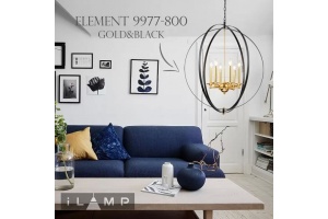 Подвесная люстра iLamp Element 9977-800 GL+BK - 2