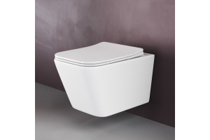 Унитаз подвесной Ceramica Nova Metric Rimless с микролифтом, безободковый CN3007 - 2