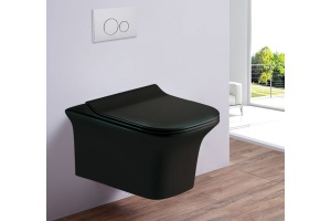 Унитаз подвесной Esbano Azul с сиденьем микролифт, черный матовый (ESUPAZULBM)