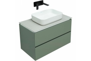 Тумба под раковину Allen Brau Infinity 85 серо - зеленый матовый - 3
