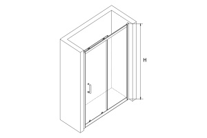 Душевая дверь 120*195 RGW PA-14 G Золото/Прозрачное/6 мм (118-122) (EasyClean) - 2