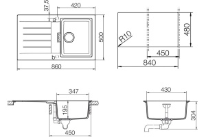 Мойка кухонная Schock Primus 45D (D-100) мокка - 2