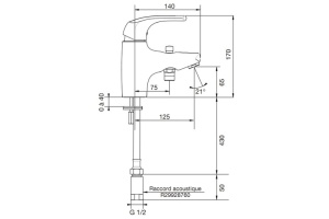 Смеситель на борт ванны Jacob Delafon Nateo хром - 2