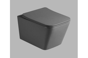 Подвесной унитаз Vincea Q-Line серый матовый с сиденьем микролифт