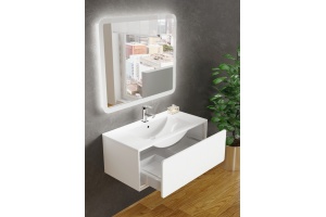 Тумба под раковину Sanvit Бруно -1 120 белый глянец - 2