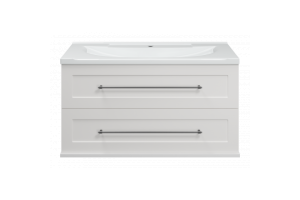 Тумба под раковину Misty Марта 100 белая глянцевая