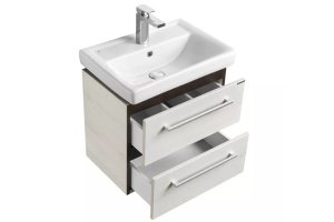 Тумба с раковиной Aquaton Ронда 55 светлое дерево - 2