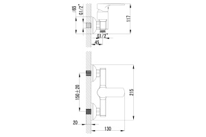 Смеситель для душа Lemark Plus Grace хром (LM1503C) - 2