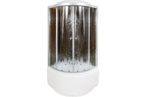 Душевая кабина DETO L890GM+ELBLACK с высоким поддоном, с сиденьем