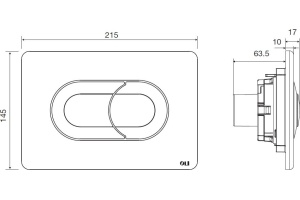 Кнопка смыва OLI Salina 640086 хром матовый - 2