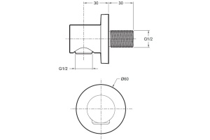 Шланговое подключение Jacob Delafon Modulo E8465-CP