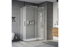 Душевой уголок STWORKI Карлстад DE019RC80140200 140x80 см профиль хром глянец, стекло матовое