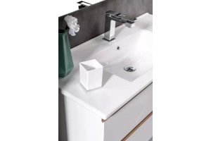 Тумба под раковину Armadi Art Capolda 100 белый ручка дерево - 3