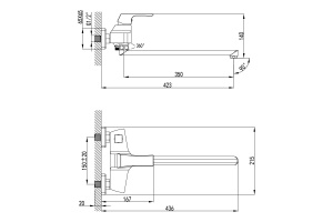 Смеситель для ванны Lemark Unit хром (LM4517C) - 2