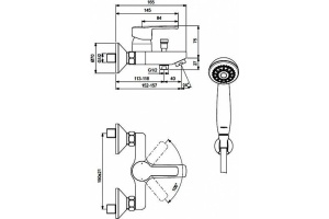 Смеситель для ванны Vidima Uno хром (BA238AA) - 2