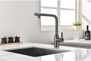 Смеситель для кухни Paulmark Viper серый матовый - 2