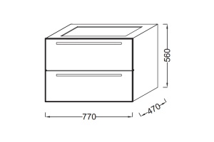 Тумба под раковину Jacob Delafon Struktura 77 см (EB1277-E13) - 2