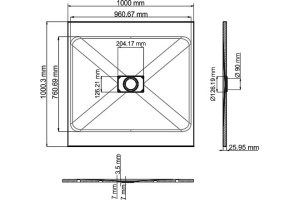 Поддон для душа Wasserkraft Elbe 74T19 100х100 - 2