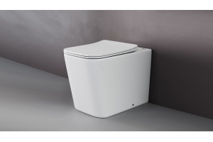 Унитаз приставной Ceramica Nova Cubic Rimless с микролифтом, безободковый CN1809 - 2