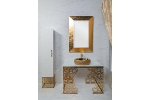 Консоль под раковину Armadi Art Aura 110 золото - 2