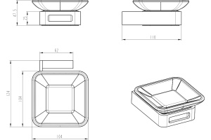 Мыльница Boheme Q 10943-NB Nikel Brush - 2