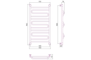 Полотенцесушитель водяной ДР 